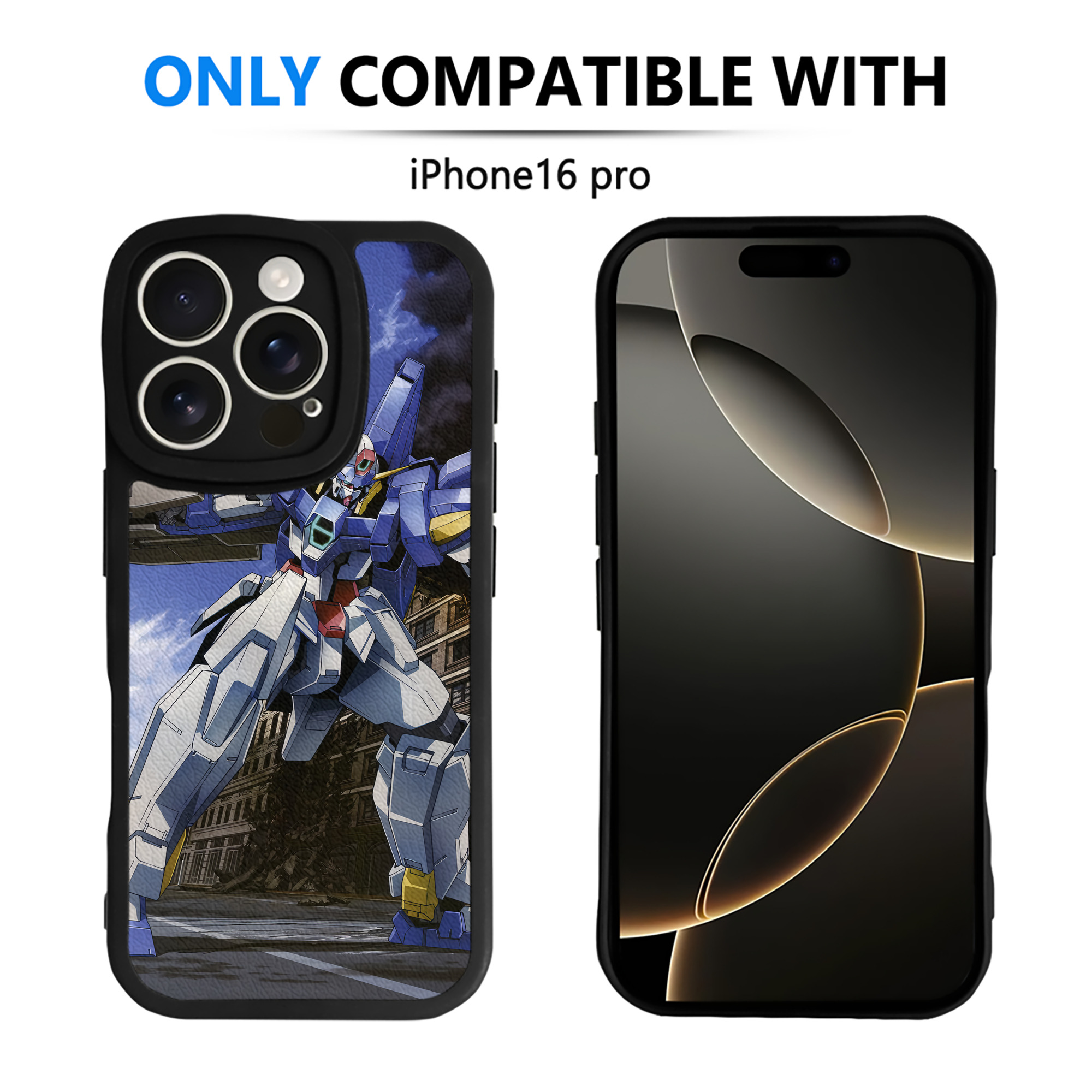 （画像用） 機動戦士ガンダム Mobile Suit Gundam 【iPhone 16シリーズ対応】シリコンスマホケース（レザー調） 材質：シリコン